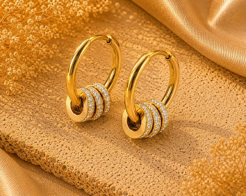 Golden Knot Hoops