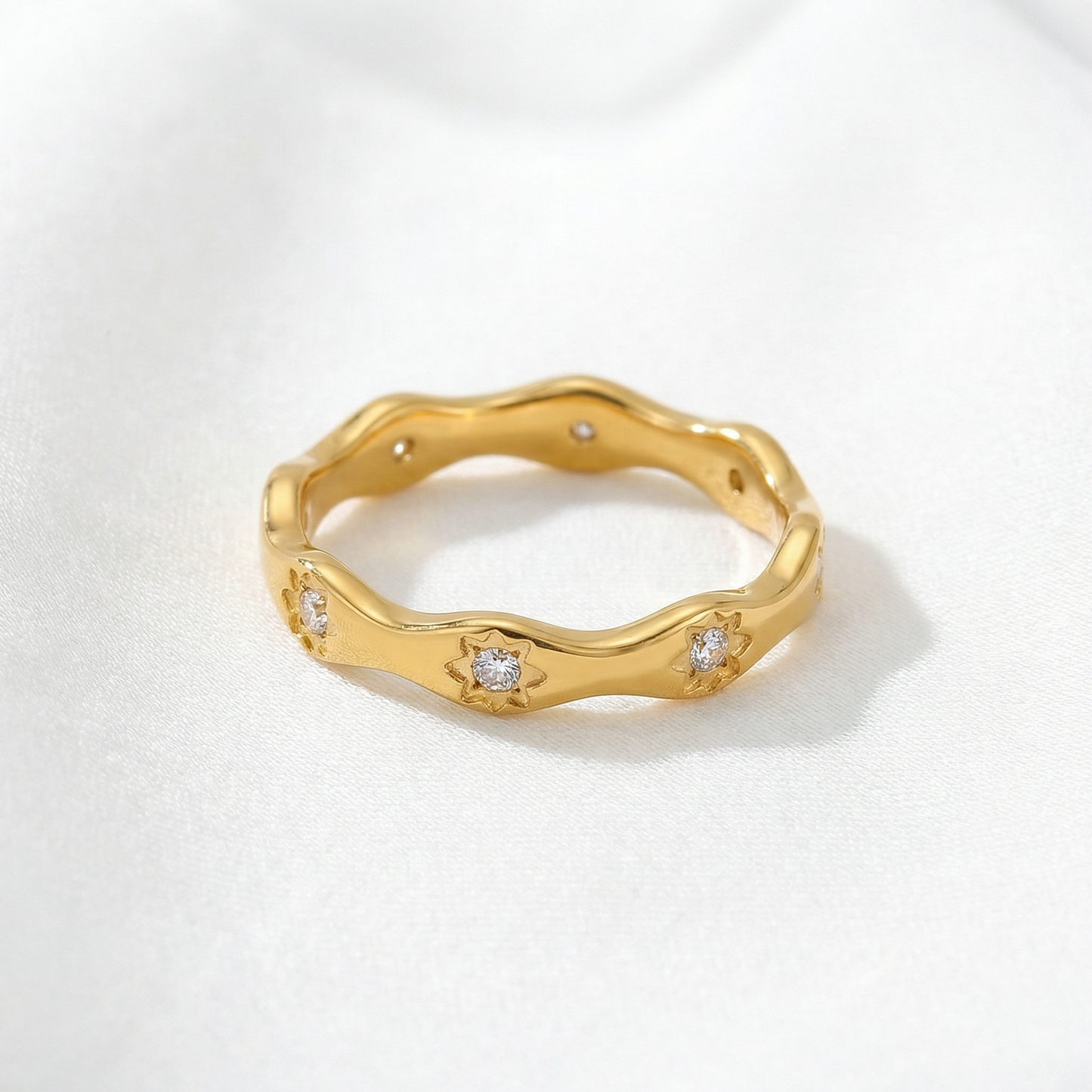 Sunlit Wave Ring